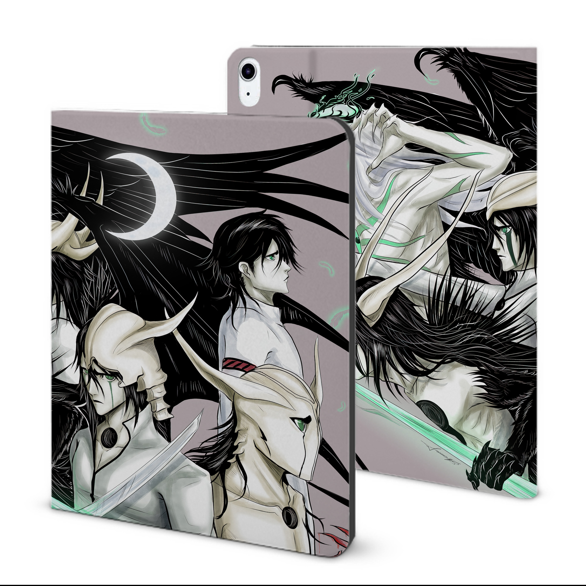 （画像用） ブリーチ BLEACH IPad ケース ブック型 PUレザー TPU 耐衝撃 軽量 薄型 ペン収納なし 全面保護 IPad 各モデル対応